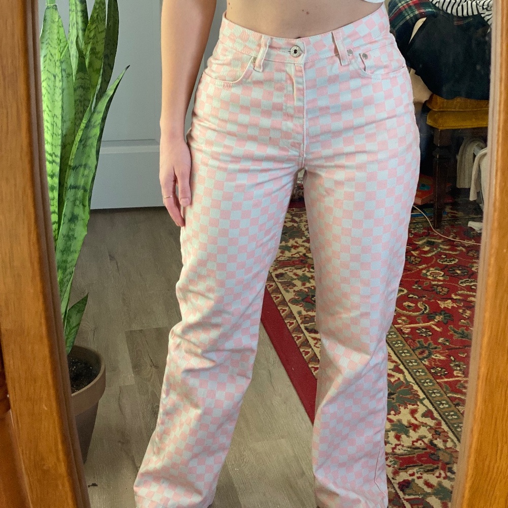 SOLD Checkered Jeans The Ragged Priest